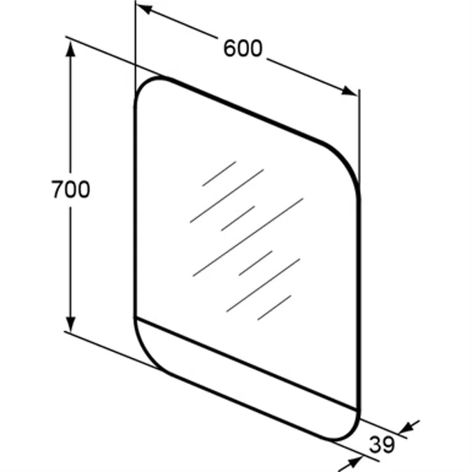 TONIC II MIRROR LED 60X70 75W 230V