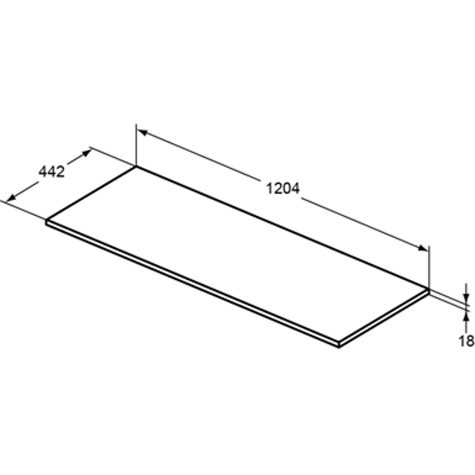 CONNECT AIR WORKTOP 1200X440 WLB&MLB FOR VSL