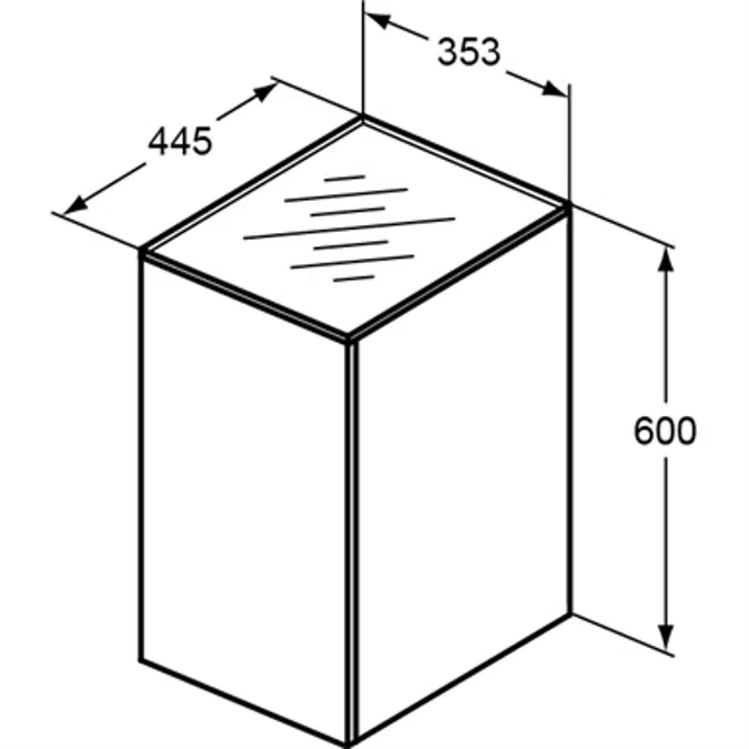 TONIC II SIDE 600 WD LGRY UNIT 1 DR