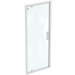 connect 2 pivot 85cm , door without handle,  white frame and clear glass