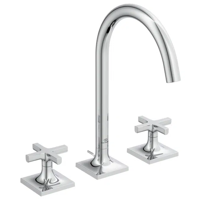 JOY NEO 3 HOLE BASIN DUAL CONTROL WITH CROSS HANDLES.