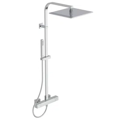 Image for CERATHERM C100 SHOWER MIXER EXPOSED OFFSET & SHOWER SYSTEM SQUARE