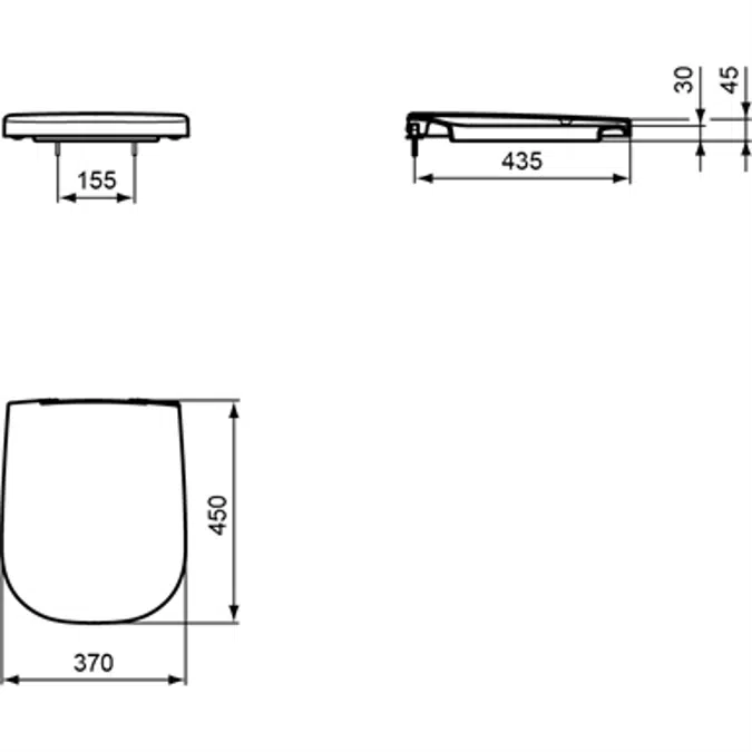 SOFTMOOD/ACTIVE SEAT & COVER WHITE SOFTCLOSING