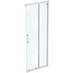 connect 2  unhand door 80 clear glass bright silver finish