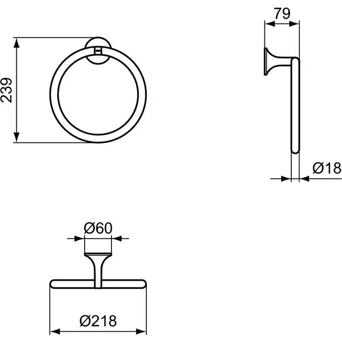 Dolce Vita Towel ring round