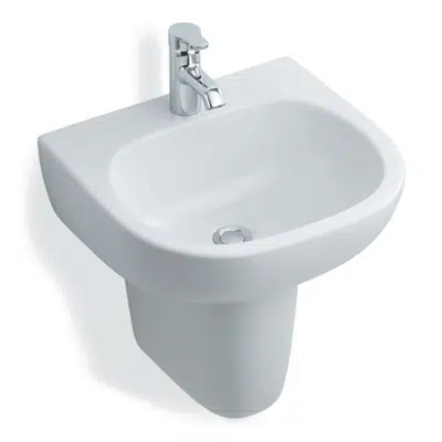 Image pour Jasper Morrison 50cm Washbasin, 1 Taphole No Overflow Wall/Semi Pedestal