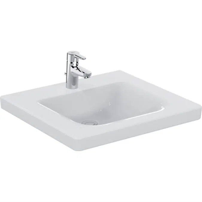 connect freedom accessible washbasin 600x555mm, 1 taphole, no overflow