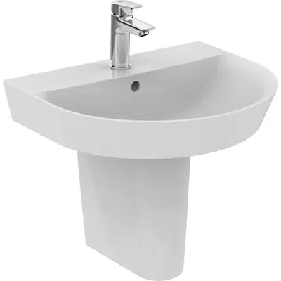 รูปภาพสำหรับ CONNECT AIR ARC washbasin 550x460mm, 1 taphole, with overflow