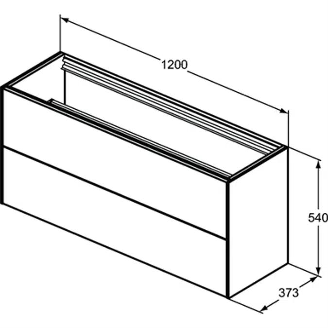 MUEBLE LAV 120X37X55 2 DR  NOWTOP  WHMT