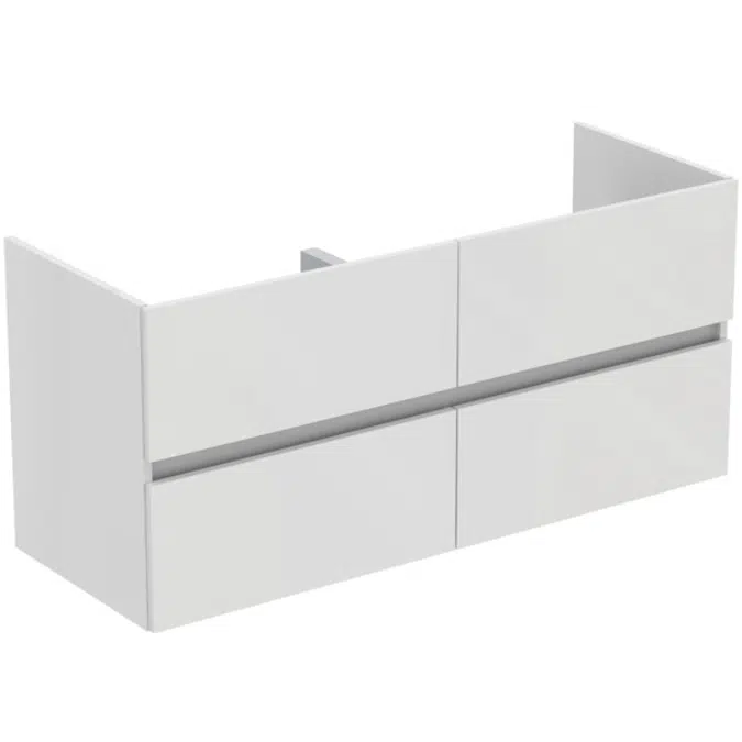 BASIN UNIT 120x44 4 DWS IN GLOSSY WHITE, MID GREY, NATURAL OAK, FLINT HICKORY