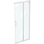 connect 2  unhand door 90 clear glass bright silver finish