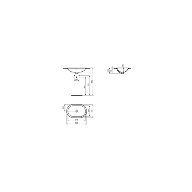 CONNECT CTP BSN 62X41 WHITE NTH OVAL