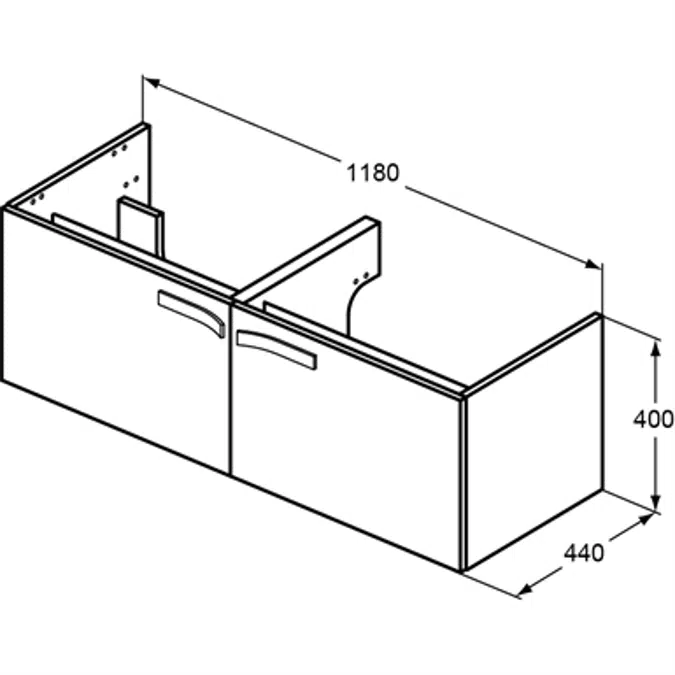 STRADA BASIN 1180 GLS TPE UNIT 2 DRWR