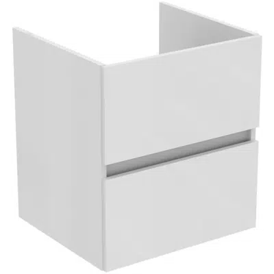 Image for BASIN UNIT 50x44 2 DWS IN GLOSSY WHITE, MID GREY, NATURAL OAK, FLINT HICKORY