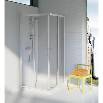 Image for TIPICA A Shower Enclosure .90X90 STAMP.C SIL.BR