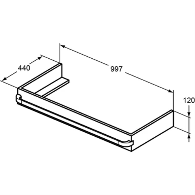TONIC/TUR BSN SHELF 1000 GLS LGY