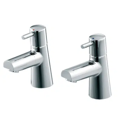 Cone Basin Pillar Taps With Lever Handles图像
