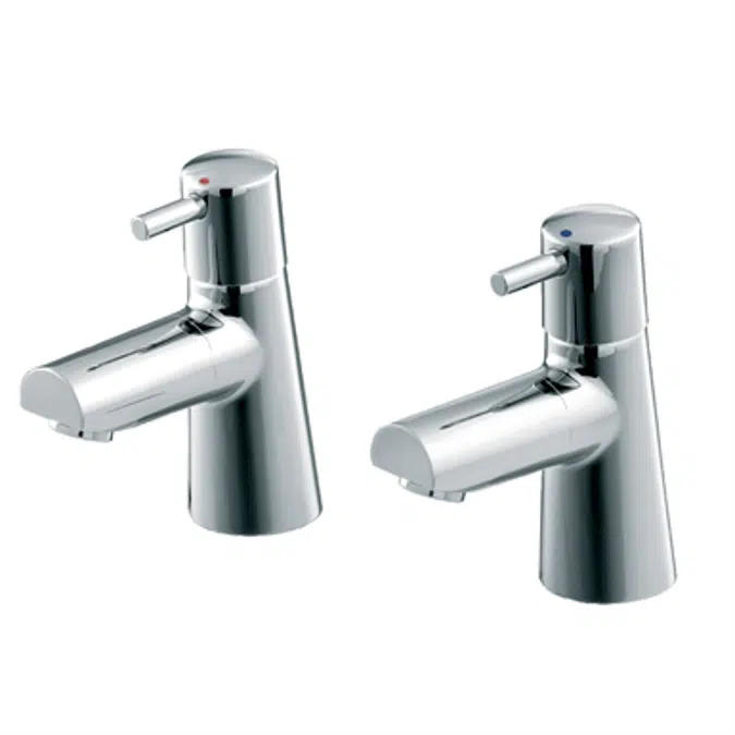 Cone Basin Pillar Taps With Lever Handles