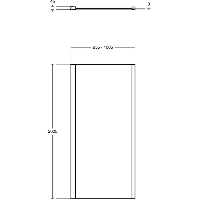 I.LIFE&nbsp; SIDE PANEL 1000 MM, UNHANDED DOOR