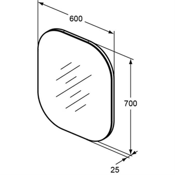 SOFTMOOD mirror 600x24mm