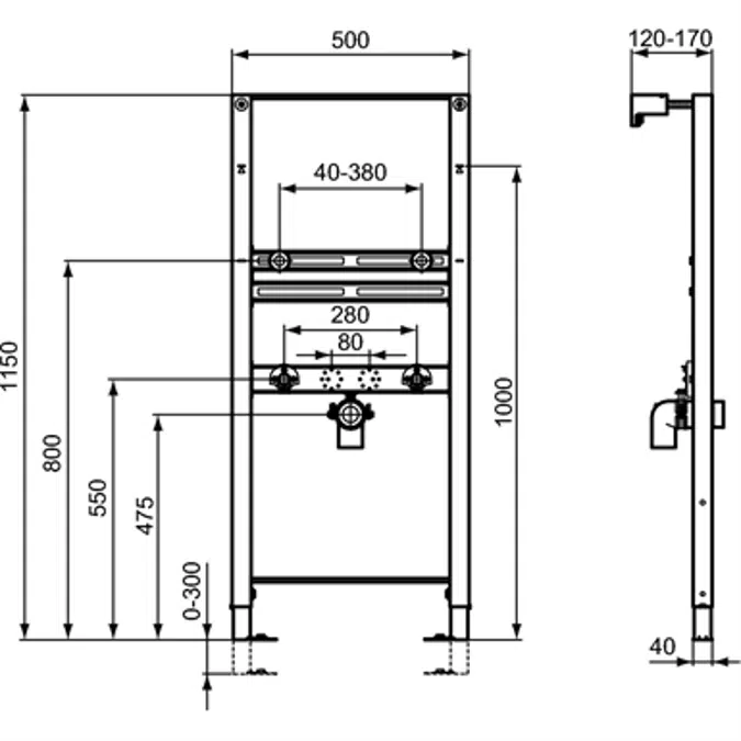 PROSYS FRAME FOR BSN WITH DECK TAPS