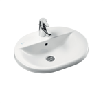 concept oval 55cm countertop washbasin 1 taphole