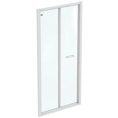 bild för CONNECT 2 BIFOLD 95CM , DOOR WITHOUT HANDLE,  WHITE FRAME AND CLEAR GLASS