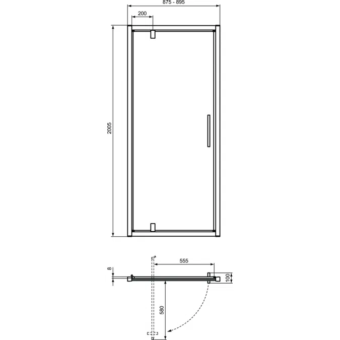 I.LIFE&nbsp; PIVOT 90 CM, UNHANDED DOOR