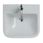 create square 50cm semi-countertop washbasin, 1 taphole