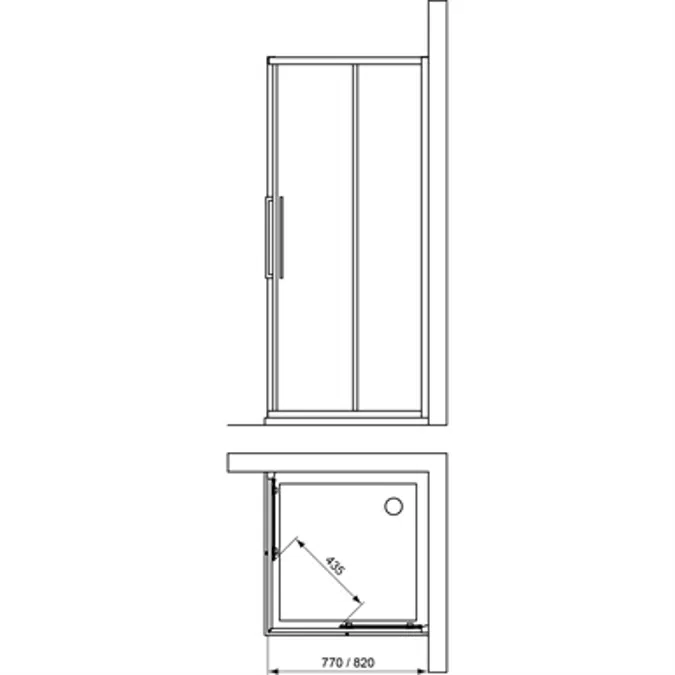 KUBO C/E 80 Unhand Door I BRT/SIL SATIN