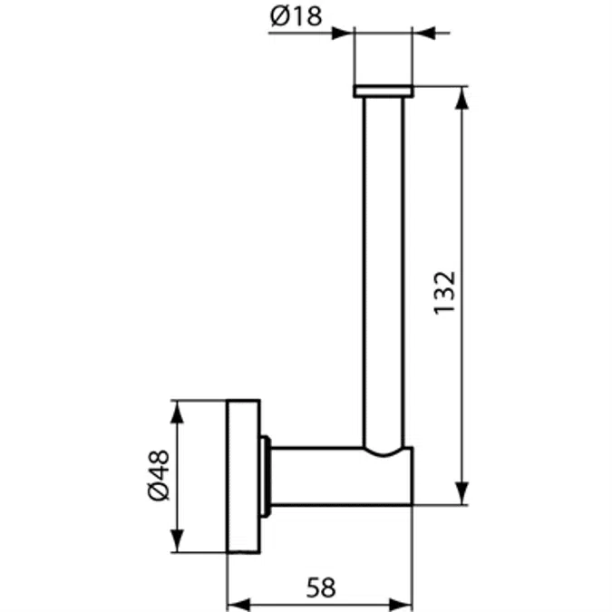 IOM SPARE TOILET ROLL HOLDER WITHOUT COVER