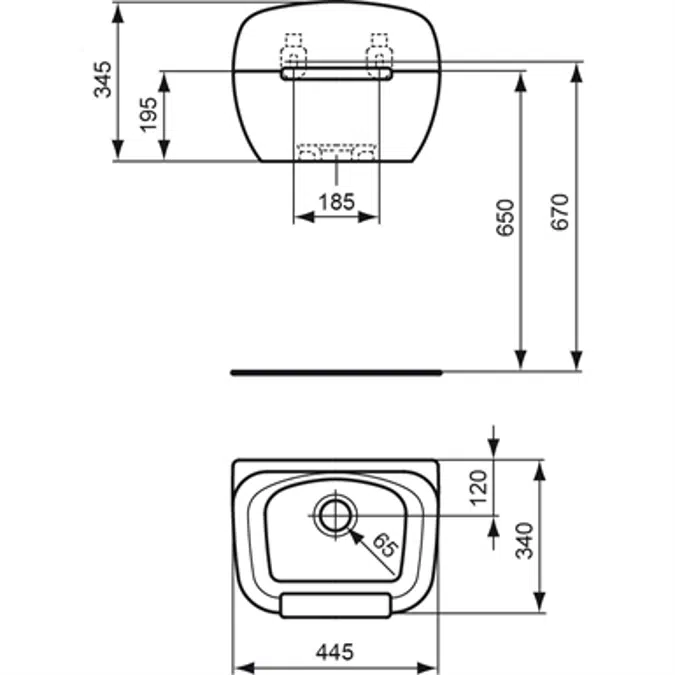 Duoro Ausgussbecken 445 mm