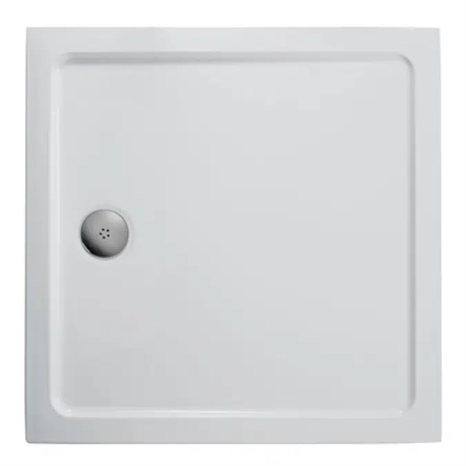 Idealite Flat Top Shower Tray, 760x760mm & CP Waste