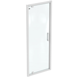 connect 2 pivot door 80 clear glass bright silver finish
