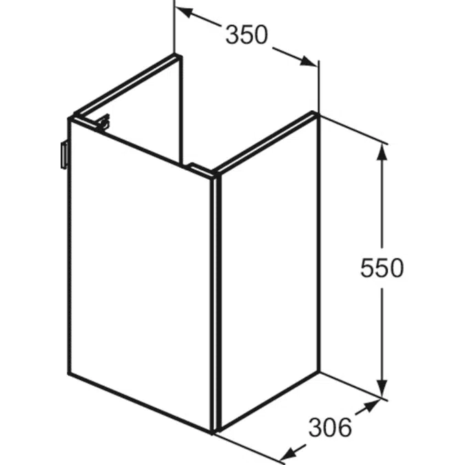 I.LIFE SILK S | Basin unit 350x306x550 mm, 1 door