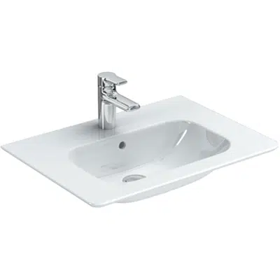 Imagem para SOFTMOOD vanity basin 640x460mm, 1 taphole, with overflow}