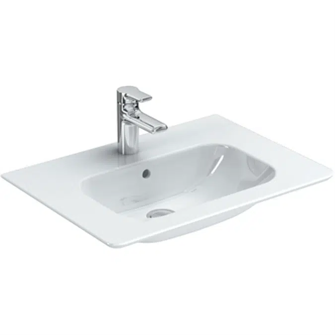 SOFTMOOD vanity basin 640x460mm, 1 taphole, with overflow