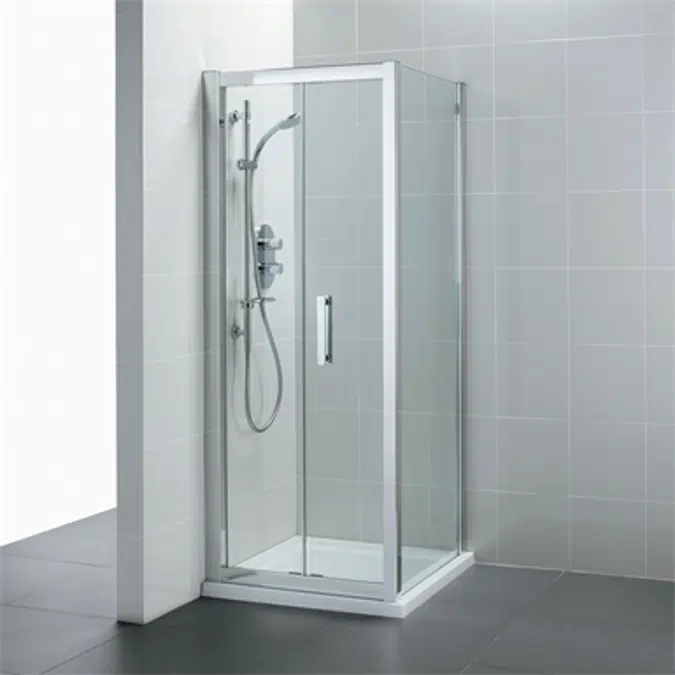 synergy 900mm shower side panel clear glass