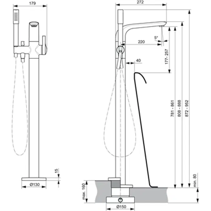 MELANGE BSH MXR FLOORSTAND. KIT2&SH/KIT