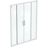 connect 2 2slider door 150cm without handle white frame and clear glass