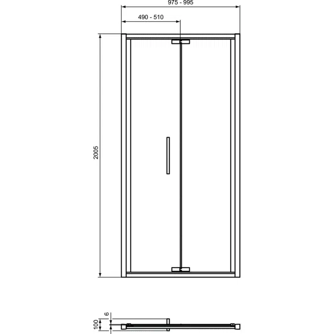 I.LIFE  INFOLD DOOR 100 CM