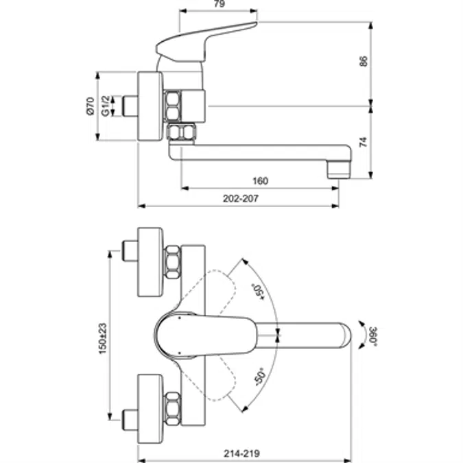 CERAFLEX BSN MXR EXPSD TUB.SPT/160MM