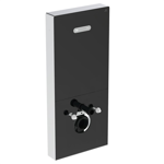 prosys neox front of wall wc module for wall hung bowl black glass finish