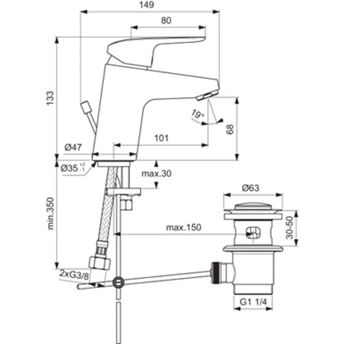 CERAFLEX - Basin Mixer (5 l/min.)