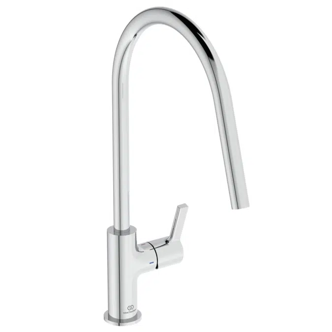 GUSTO SLIM SINK MIXER C ROUND SPOUT BLUE START