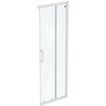 connect 2  unhand door 70 clear glass bright silver finish