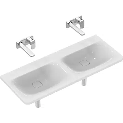 Image for TONIC II double vanity basin 1215x490mm, no taphole, with overflow