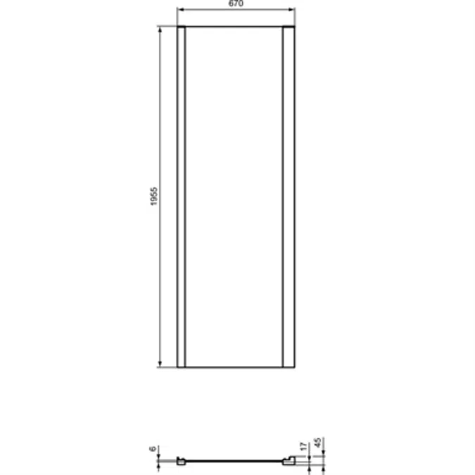 CONNECT 2 SIDE PANEL 70 CLEAR GLASS