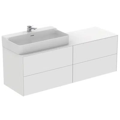 Conca BSN UN 160X50X55 4 DR+WTOP BSP CUT WHMT图像