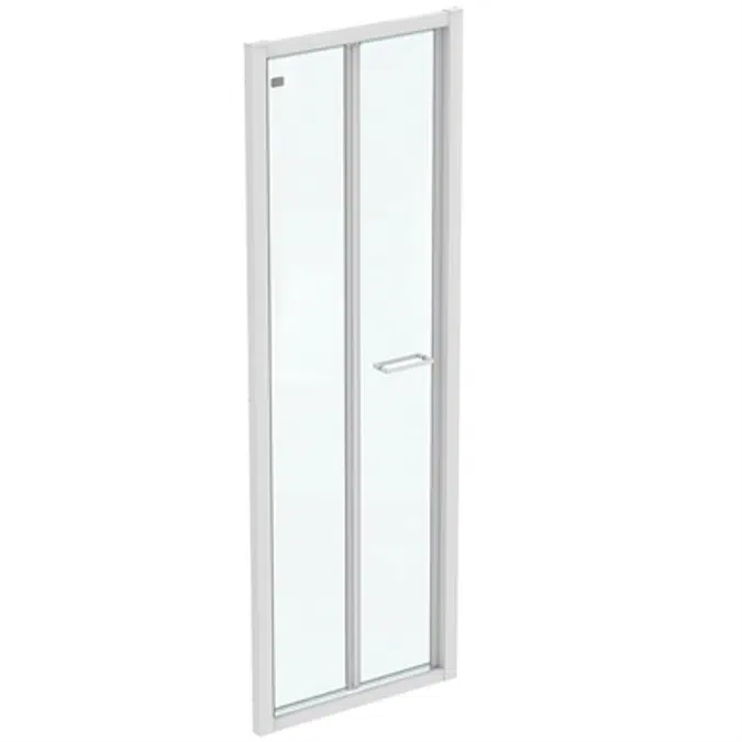 CONNECT 2 BIFOLD 70CM , DOOR WITHOUT HANDLE,  WHITE FRAME AND CLEAR GLASS